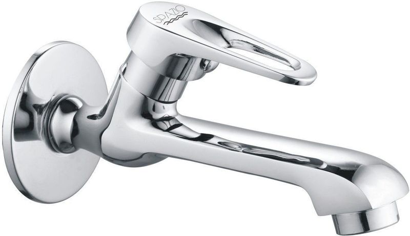 Spazio Silver Hexa Long Body Bathroom Tap - Image 2