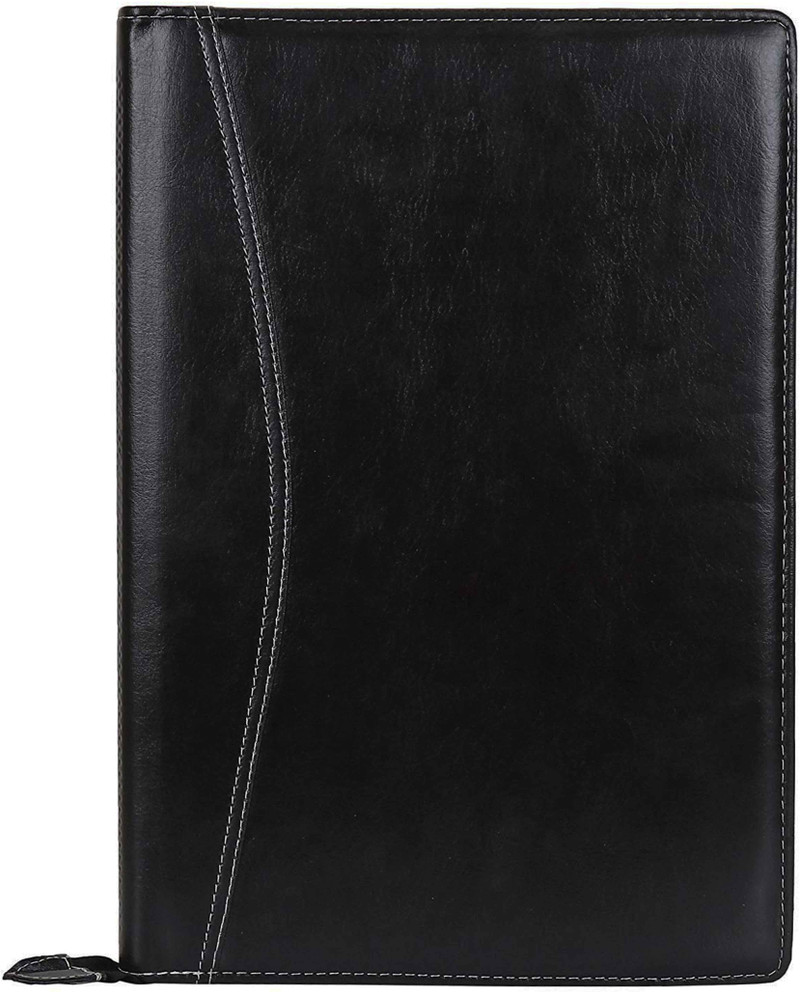ZesTale Premium Faux Leather File Folder Set Of 1, Black