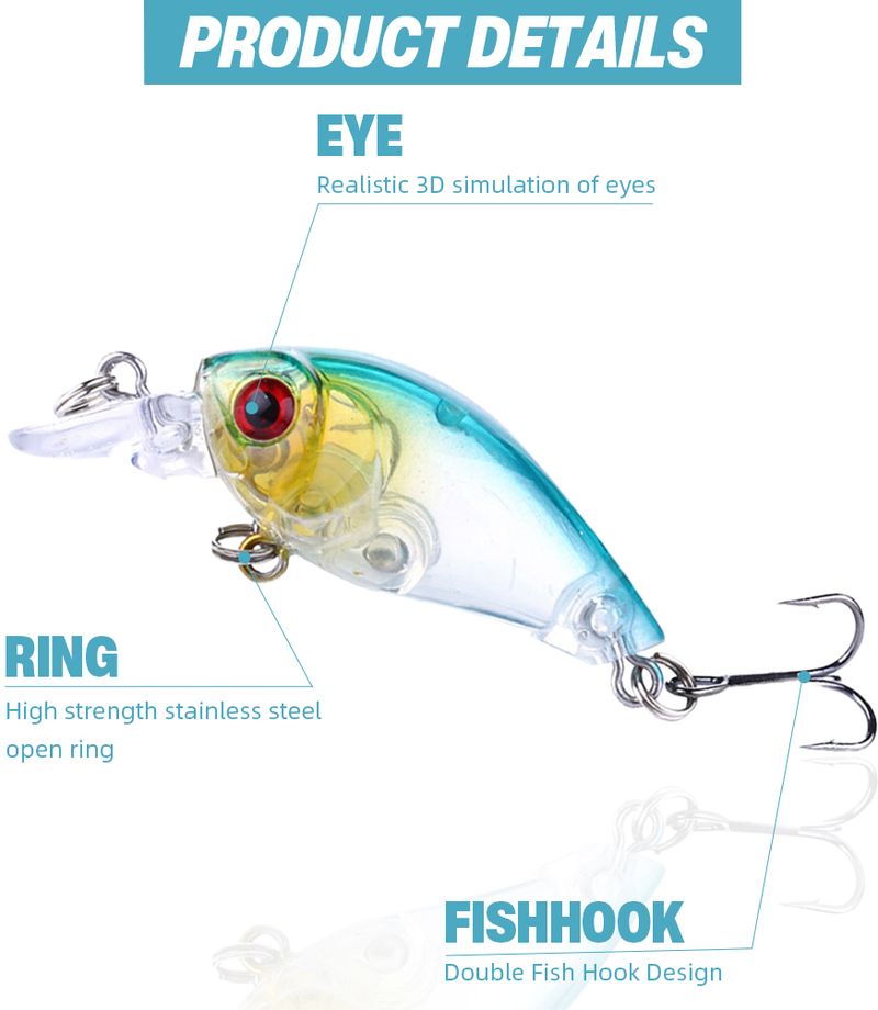Qpets Hard Bait Plastic Fishing Lure (Pack of 5) - Image 3