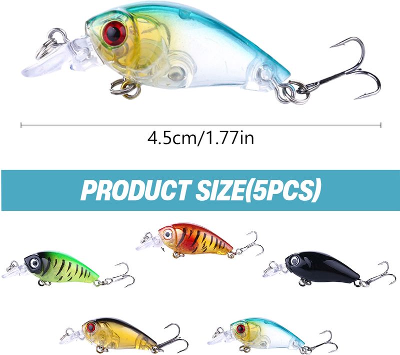 Qpets Hard Bait Plastic Fishing Lure (Pack of 5) - Image 6