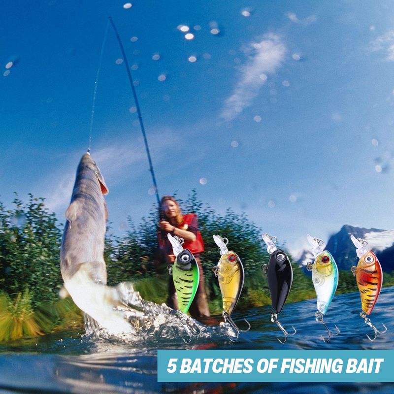 Qpets Hard Bait Plastic Fishing Lure (Pack of 5) - Image 4
