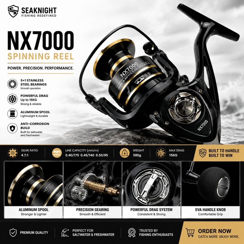 AquaStrike Fishing Reel NX-7000 - Image 6