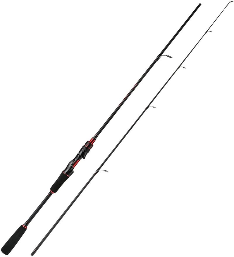Aqqer Baitcasting Fishing Rod 1.65m Red, Black - Image 2