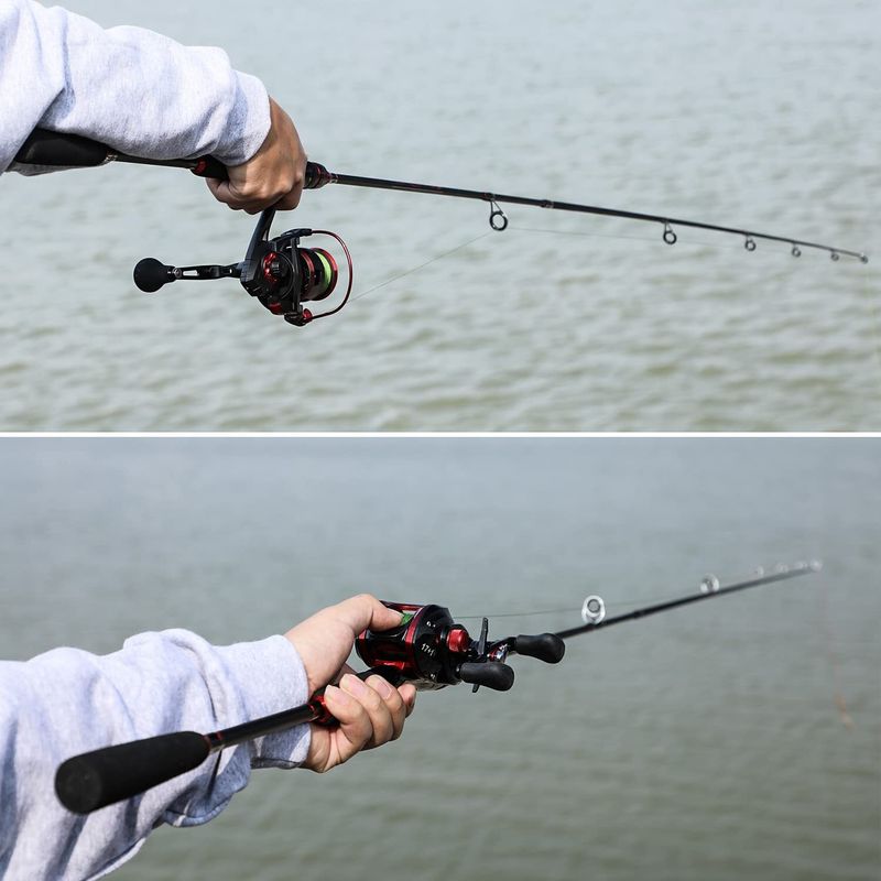 Aqqer Baitcasting Fishing Rod 1.65m Red, Black - Image 6