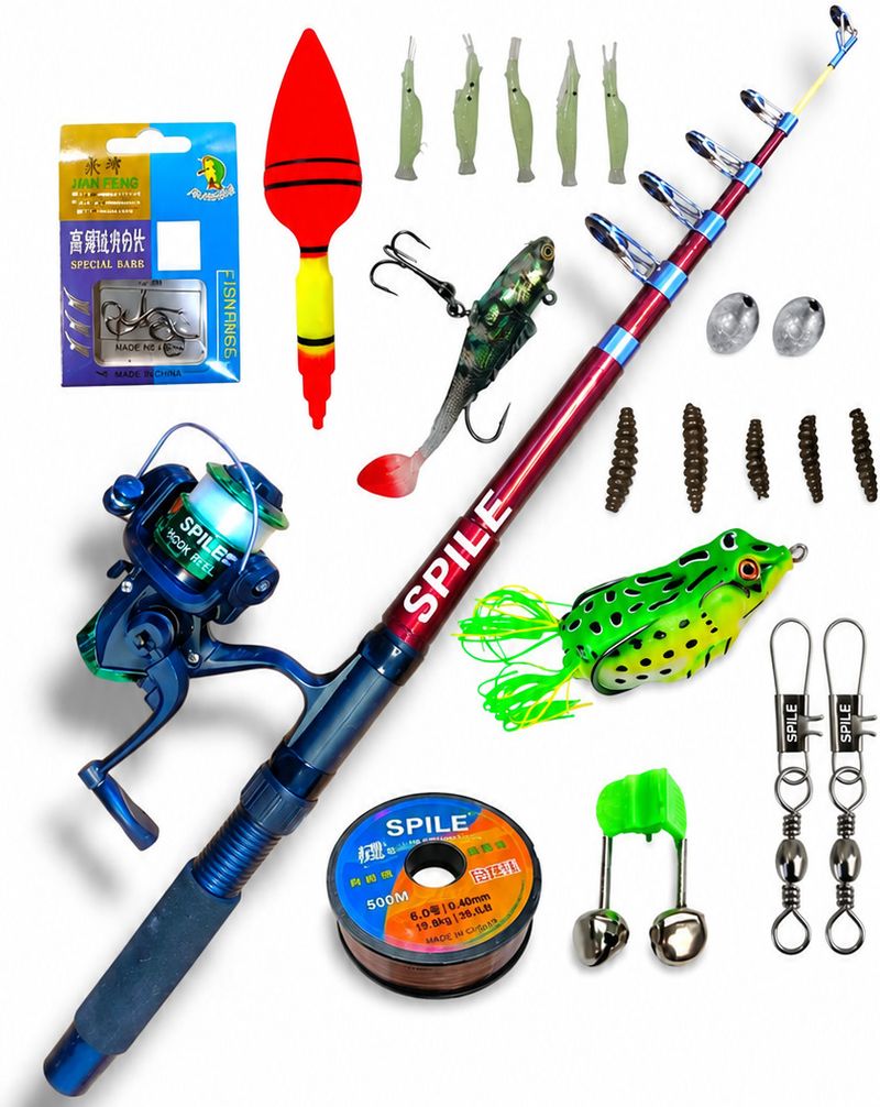 SPILE Fishing Rod Combo Set with Spinning Reel - Image 2