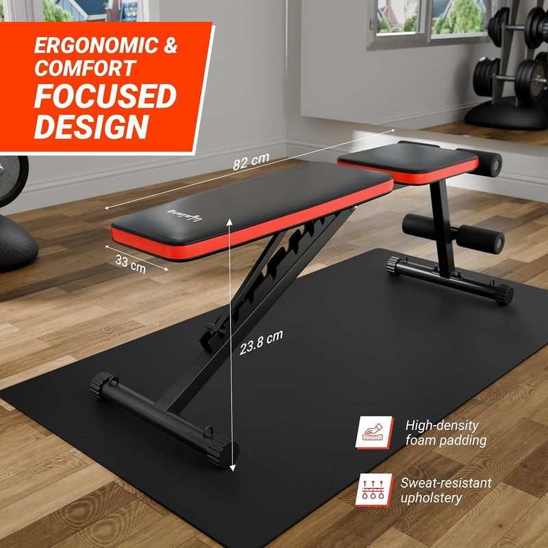 Lifelong Adjustable Foldable Gym Bench Incline Decline Flat - Image 5