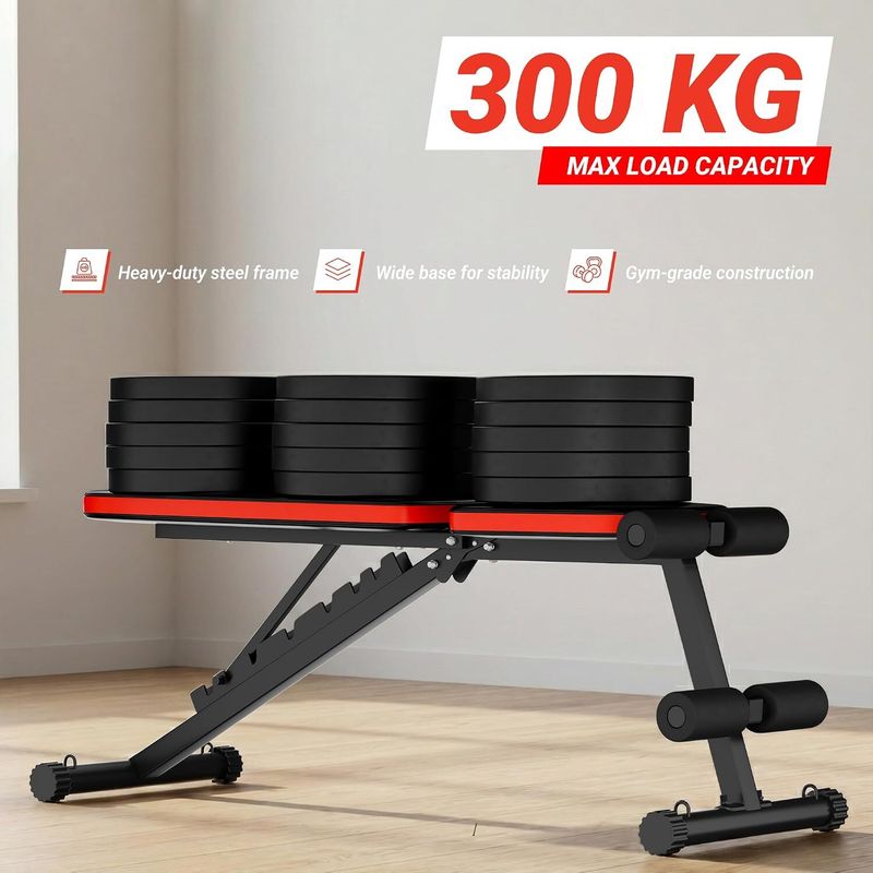 Lifelong Adjustable Foldable Gym Bench Incline Decline Flat - Image 3