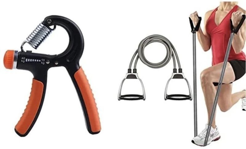 MANROM Combo Adjustable Hand Grip Strengthener and Toning Tube - Image 5