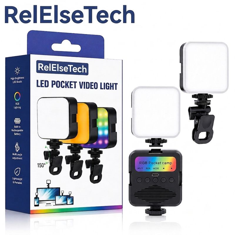 RelElseTech Portable Magnetic LED Light for Mobile & Camera - Image 2