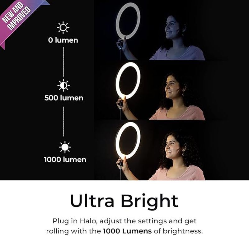Kreo Halo 12 Inch Ring Light with Tripod - Image 5