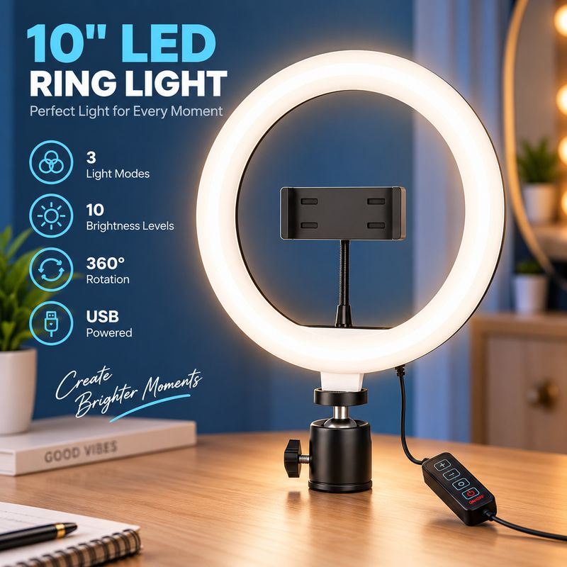 Bestor 10 Inch LED Ring Light - Image 4