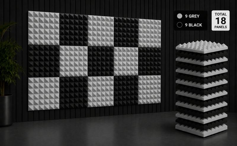URBAN X Foam Pyramid Wall (18 Panels Multicolor) - Image 2