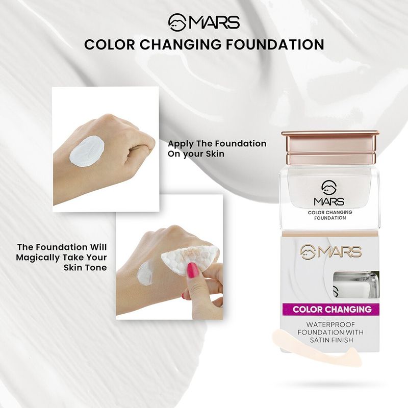 MARS Color Changing Waterproof Satin Finish Foundation (Fair, 20ml) - Image 3