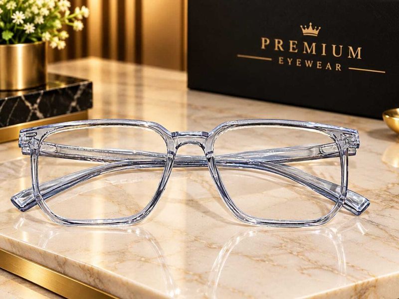 halfblack Full Rim Square Anti Glare & Blue Cut Computer Glasses - Image 5
