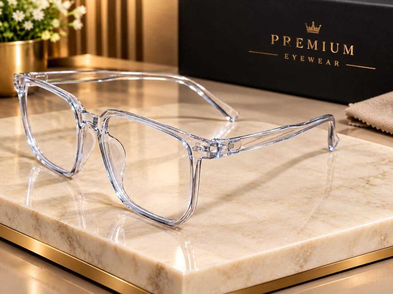 halfblack Full Rim Square Anti Glare & Blue Cut Computer Glasses - Image 3