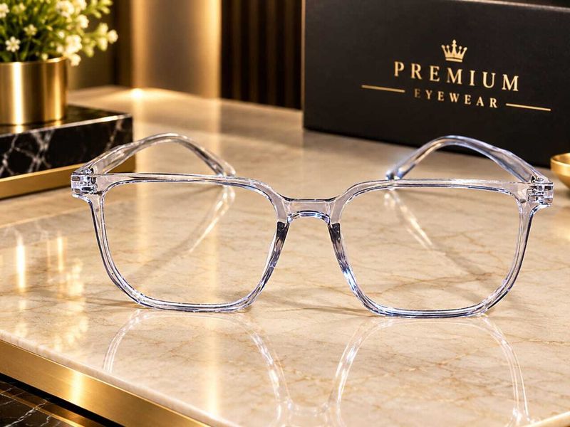 halfblack Full Rim Square Anti Glare & Blue Cut Computer Glasses - Image 2