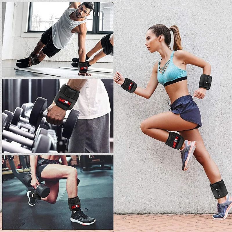 LYCAN 4 kg Black Ankle & Wrist Weights - Image 6