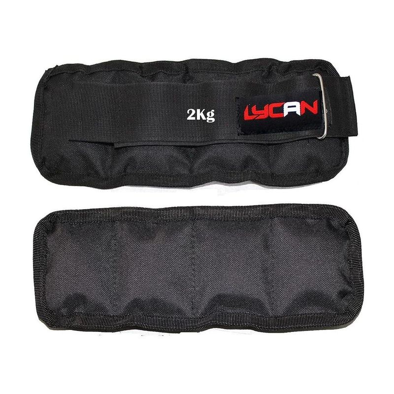 LYCAN 4 kg Black Ankle & Wrist Weights - Image 2