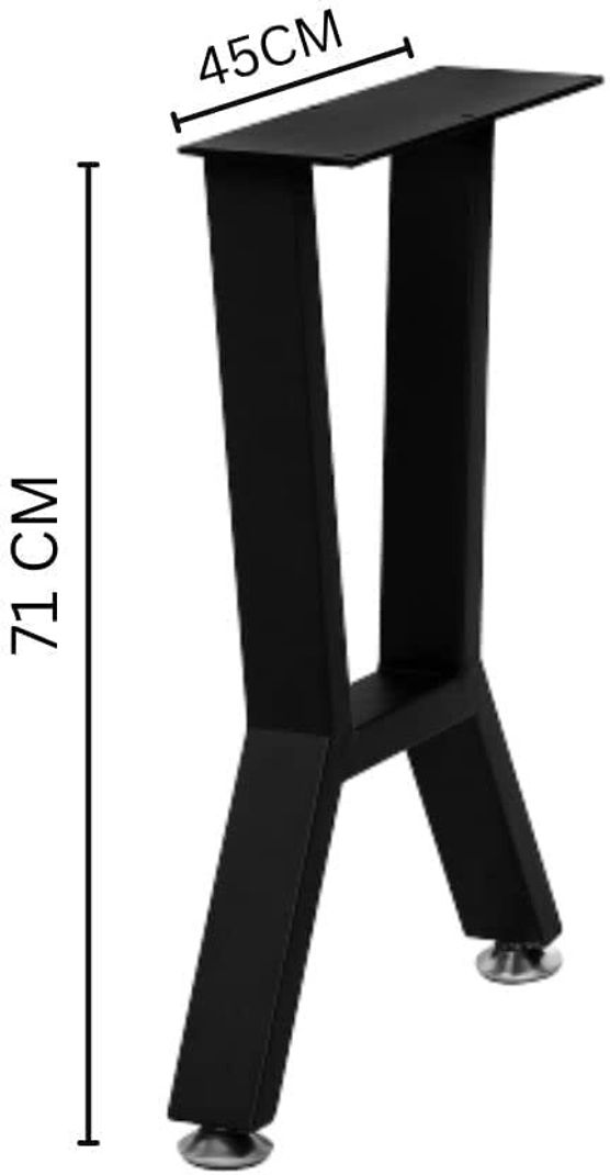 CARTVILLA Metal Table Legs 71cm Height 45cm Wide - Image 3
