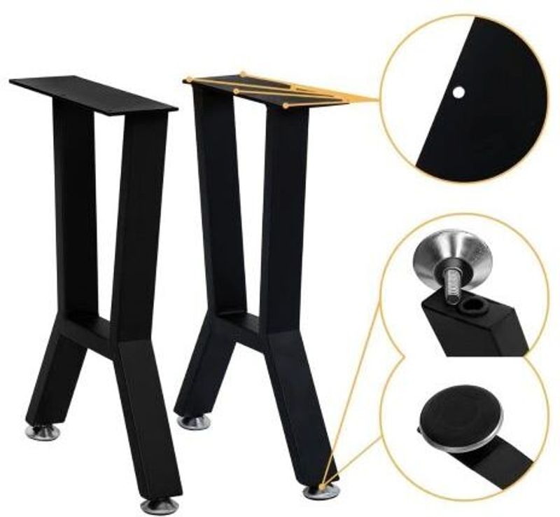 CARTVILLA Metal Table Legs 71cm Height 45cm Wide - Image 4