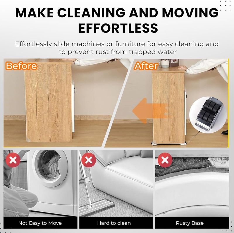 FIPPYO Heavy Load Moving Wheels for Furniture - Image 5