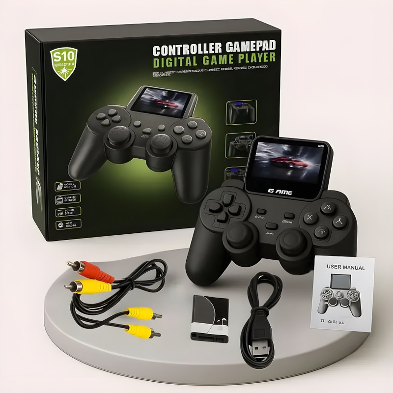 NUVIO S10 Handheld Gaming Console with 520 Games, TV Cable Suppor