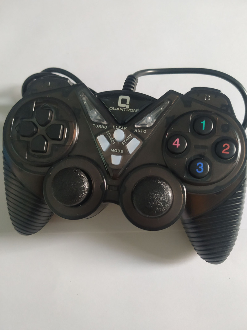 Quantron QGP-1803, DOUBLE SHOCK GAMEPAD BLACK. Gamepad (Black, F
