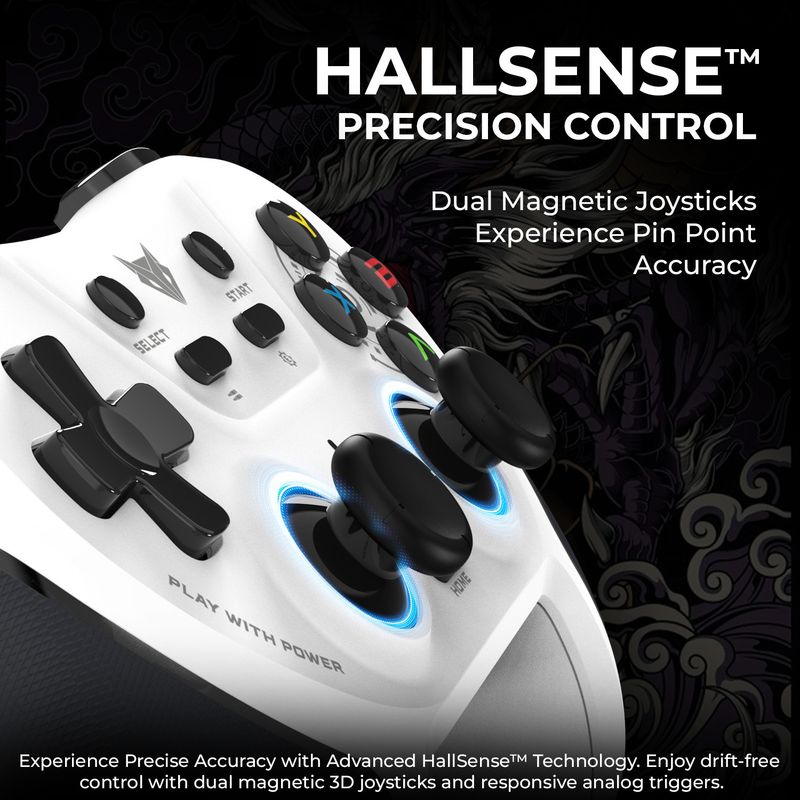 EVOFOX One S Universal 3-Mode Wireless & Wired Gamepad White - Image 3