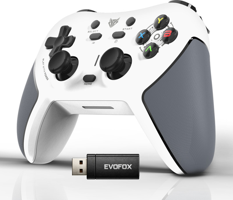 EVOFOX One S Universal 3-Mode Wireless & Wired Gamepad (White, For PC, iOS, Android, PS3, PS4, Switch)