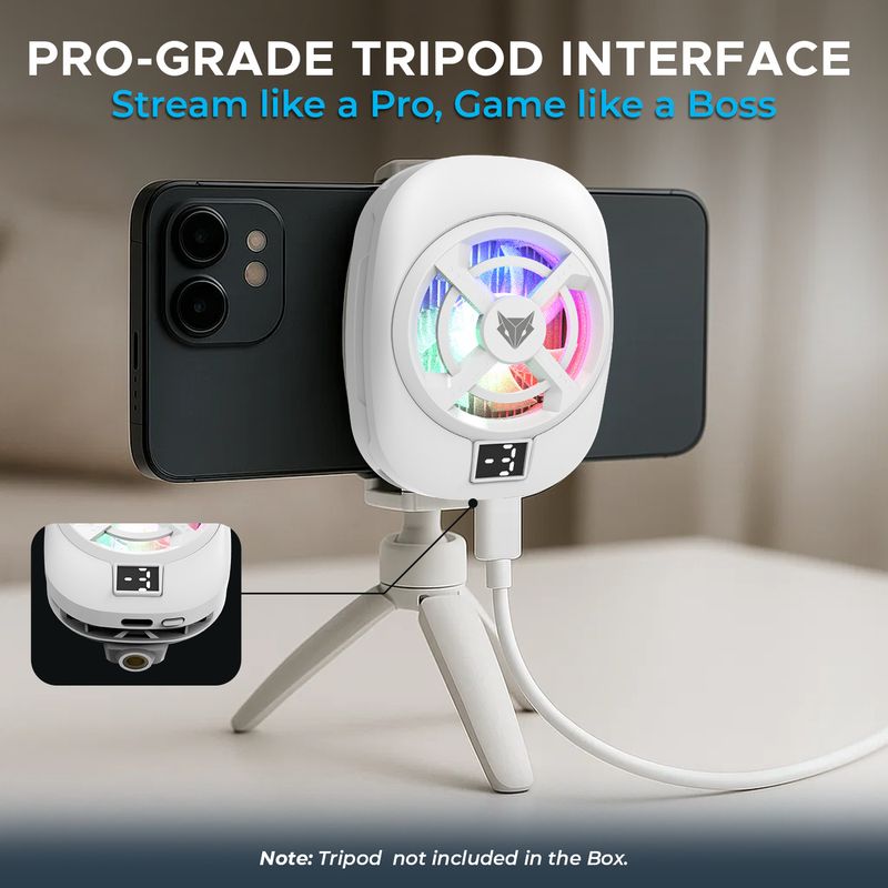 EVOFOX Hailstone S RGB Mobile Cooler White - Image 5