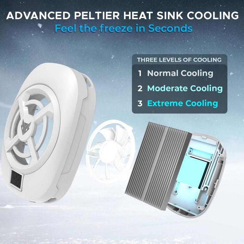 EVOFOX Hailstone S RGB Mobile Cooler White - Image 4