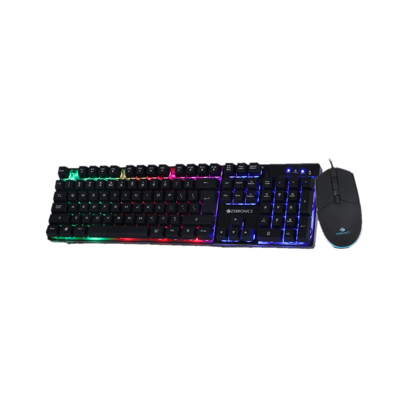 ZEBRONICS ZEB-WAR Keyboard and Mouse Combo Combo Set Designed for Gaming (Black)