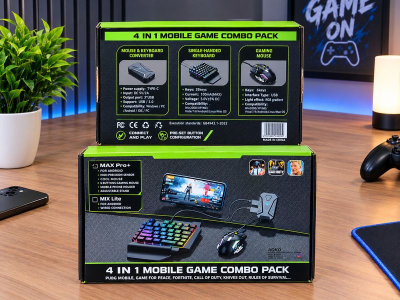 TECHNOLOGIA RGB Gaming Keyboard Mouse Combo with Converter Keypad - Image 5