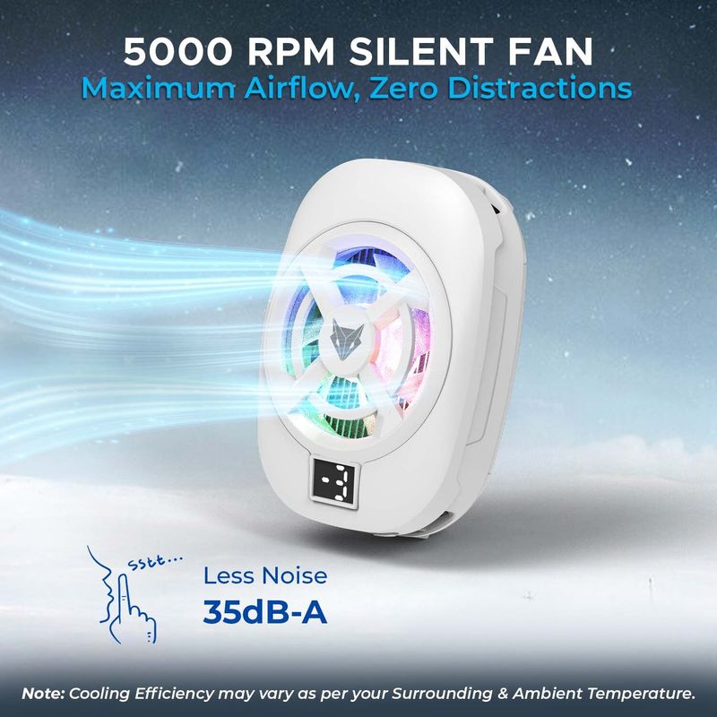 EVOFOX Hailstone S RGB Mobile Cooler White - Image 3
