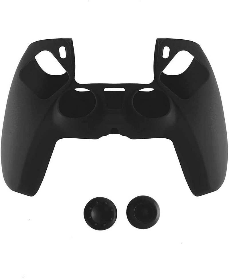 Tech Aura PS5 Controller Grip Cover Anti-Slip Silicone Skin Protective Cover Case for Playstation 5 Dual Sense Wireless Controller Black  Gaming Acces