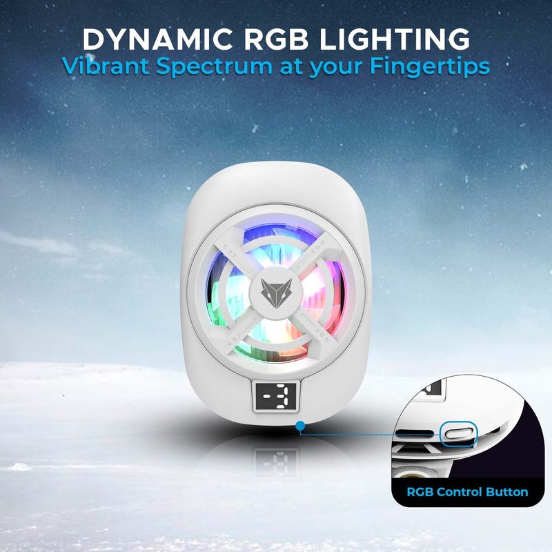 EVOFOX Hailstone S RGB Mobile Cooler White - Image 6