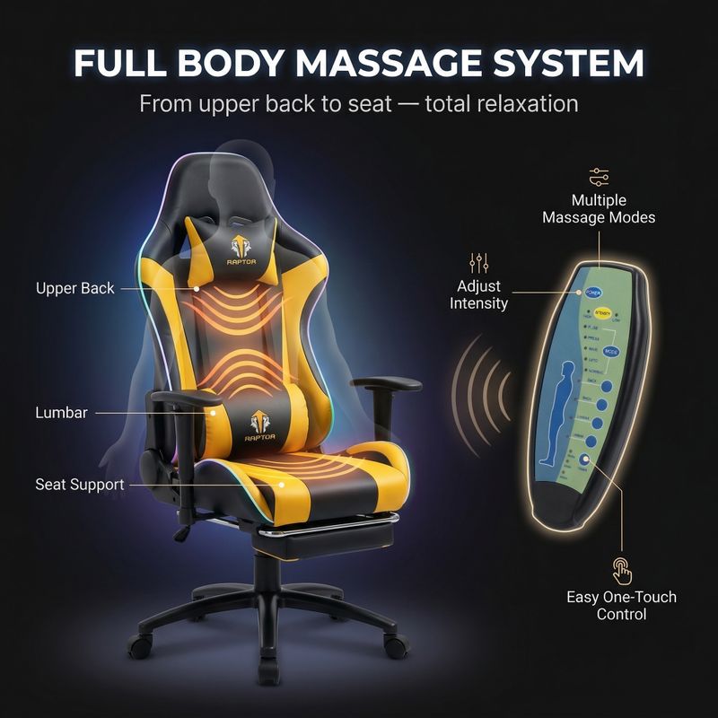 Morph RAPTOR SYNC X RGB Gaming Chair with Bluetooth Speakers - Image 3
