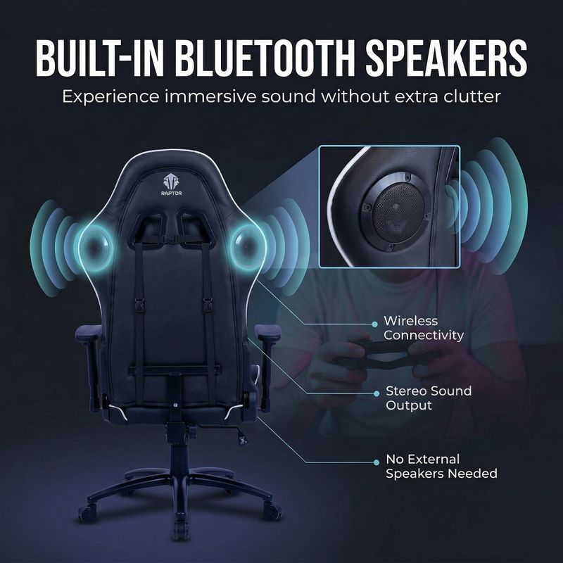 Morph RAPTOR SYNC X RGB Gaming Chair with Bluetooth Speakers - Image 4