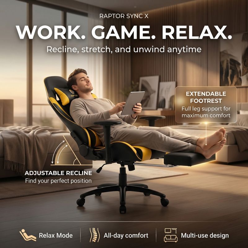Morph RAPTOR SYNC X RGB Gaming Chair with Bluetooth Speakers - Image 5
