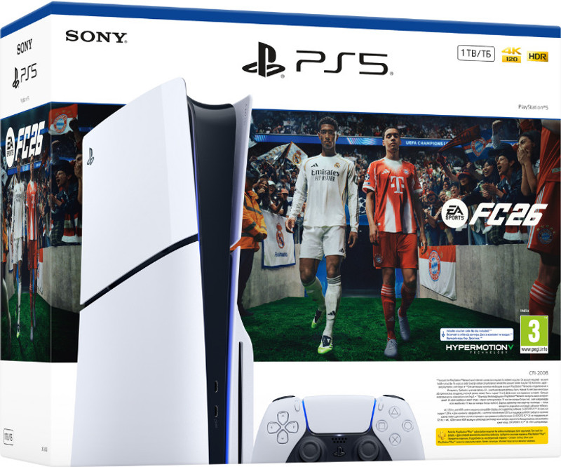 SONY CFI-2008A01 1024 GB with Ea Sports Fc 26 Full-Game Voucher, Astro’S Playroom White