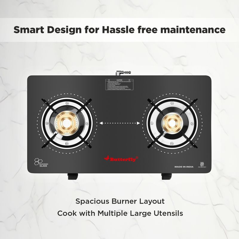 Butterfly Rapid Glass Manual Gas Stove (2 Burners) - Image 5
