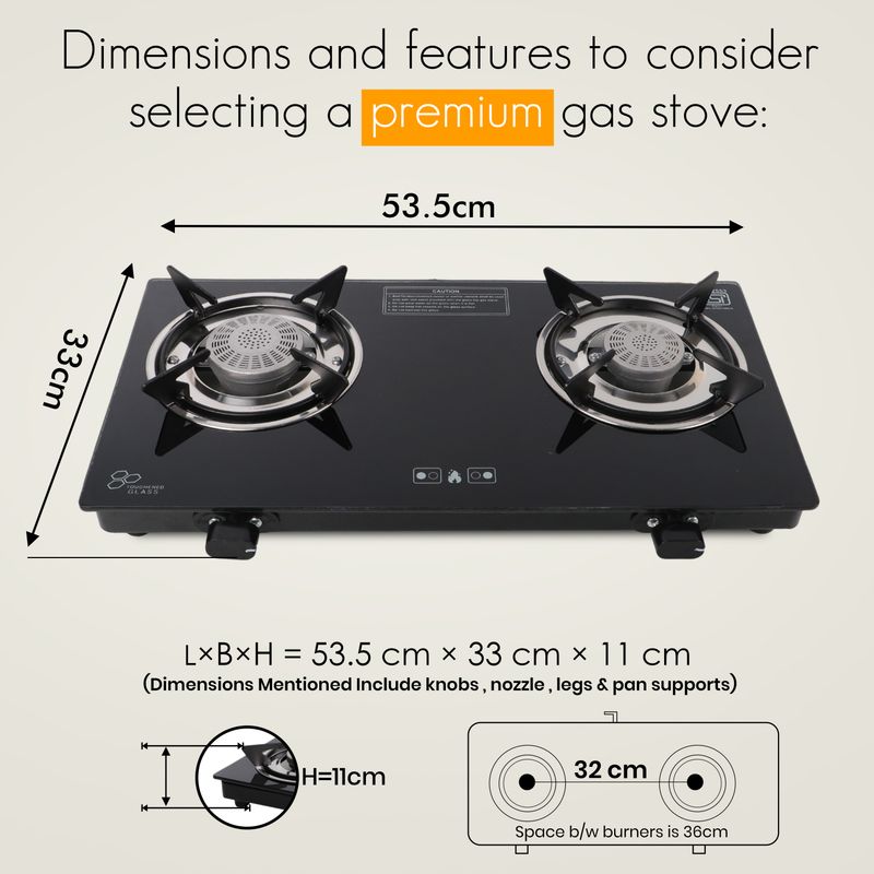Flipkart SmartBuy 2B Toughened Glass Tornado Burner Gas Stove - Image 6