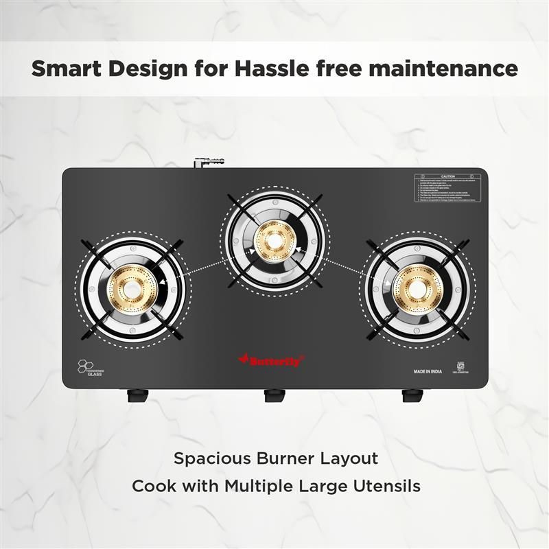 Butterfly Rapid 3B Glass Manual Gas Stove - Image 5