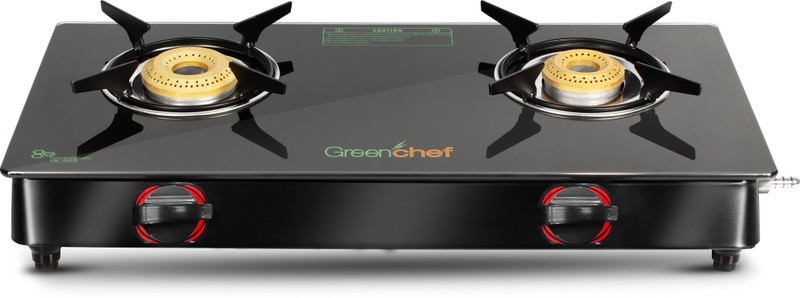 Greenchef Ebony Glass Manual Gas Stove