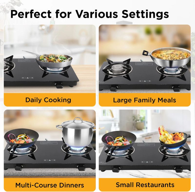 Flipkart SmartBuy 2B Toughened Glass Tornado Burner Gas Stove - Image 5
