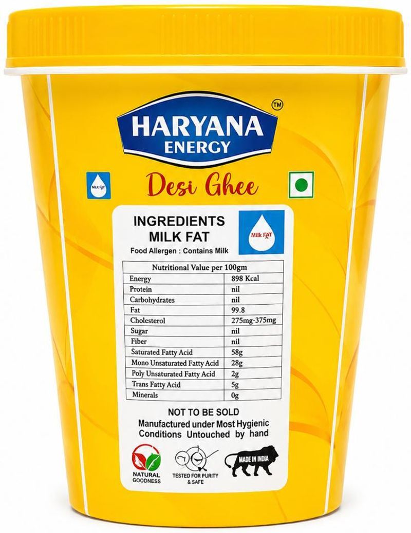 HARYANA ENERGY Pure Cow Desi Ghee 1000 ml - Image 4