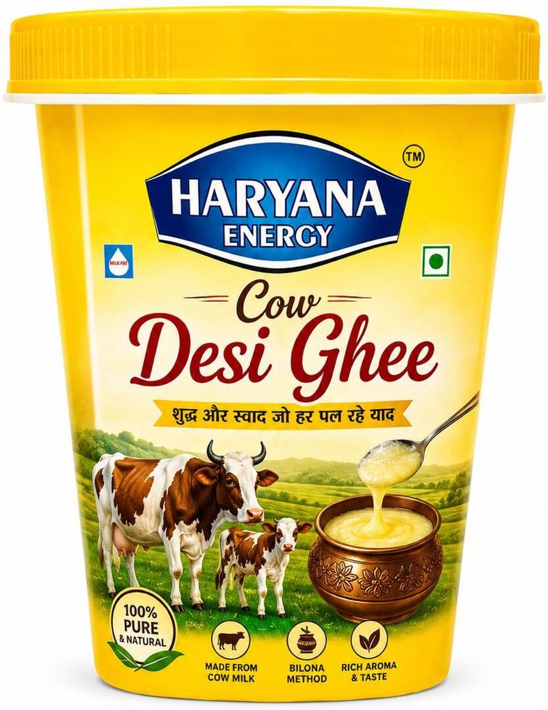 HARYANA ENERGY Pure Cow Desi Ghee 1000 ml - Image 5