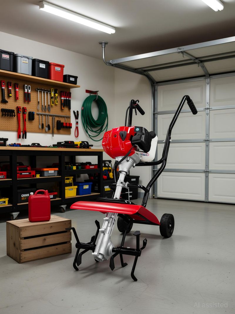 DVI 52CC Tiller with 2 Stroke High Power Petrol Engine With Cultivator Attachment. Fuel Grass Trimmer (Automated Feed) - Image 2