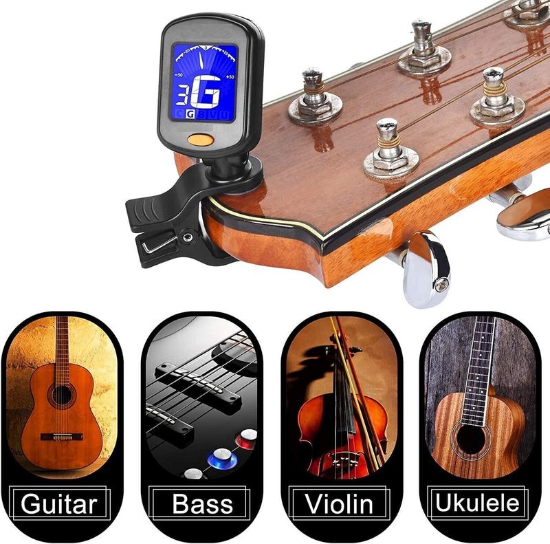 AMG Music Acoustic Guitar String Set with Capo and Tuner - Image 5