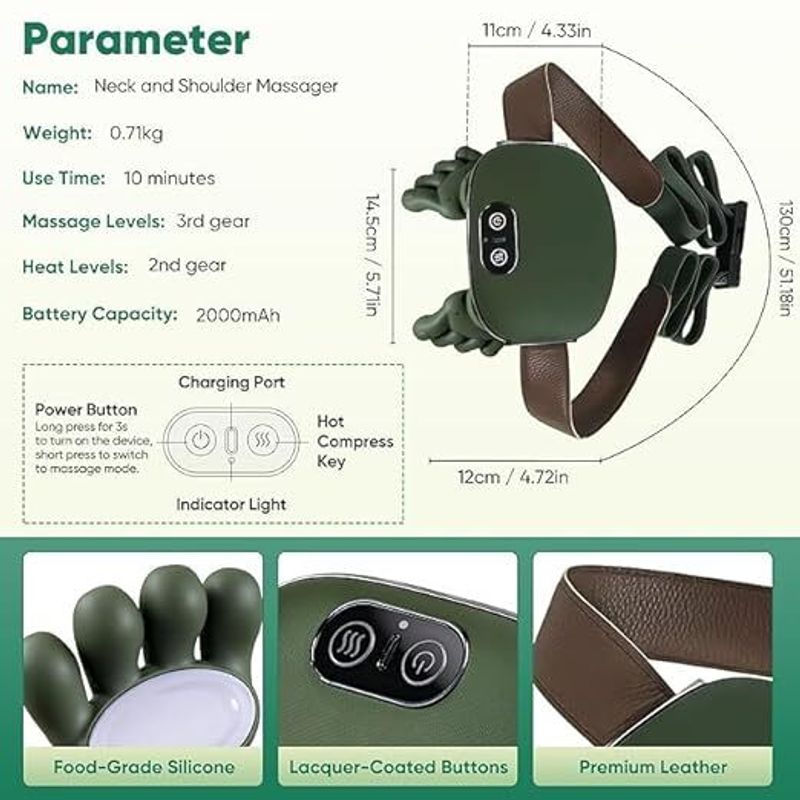 NAYLAXIMPEX Heated Shoulder & Neck Massager - Image 3